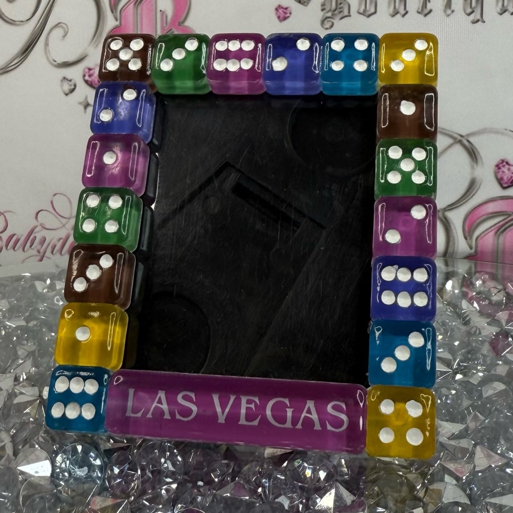 Las Vegas picture frame magnet dual use Dice Decorative Photo Frame